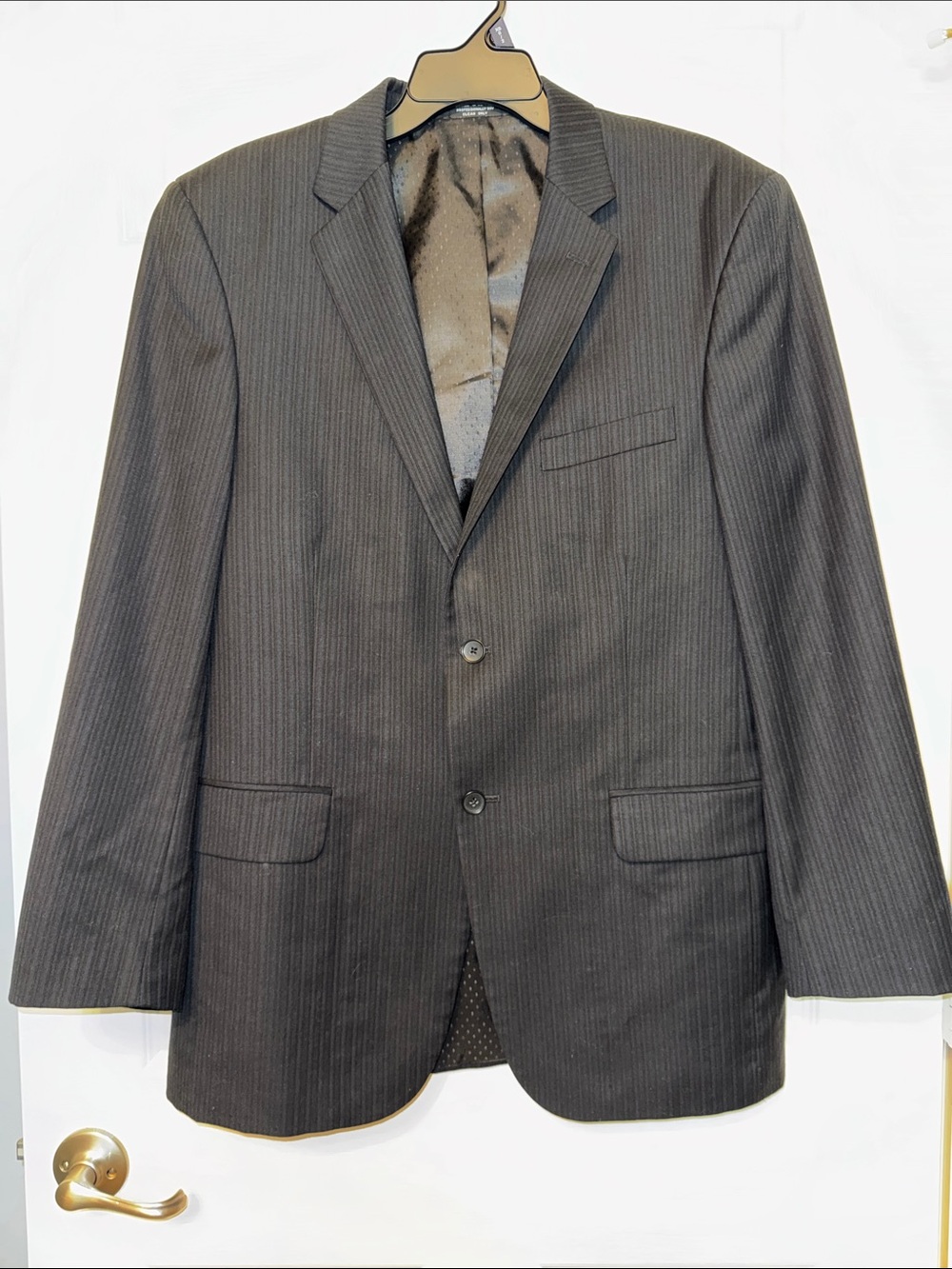 Alfani Men's Black Pinstripe Suit Jacket